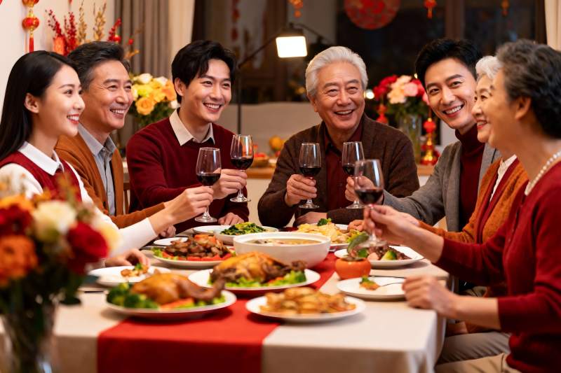 家庭聚餐欢庆团圆图片