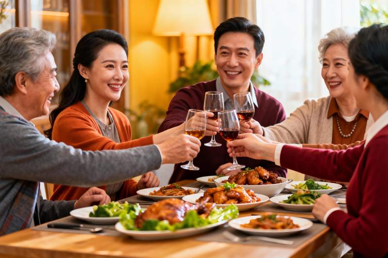 家庭聚餐欢庆时刻图片