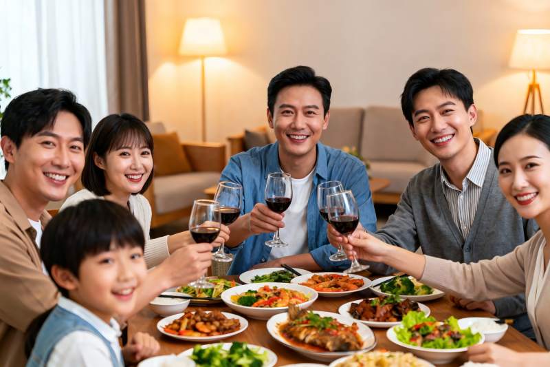 家庭聚餐欢庆时刻图片