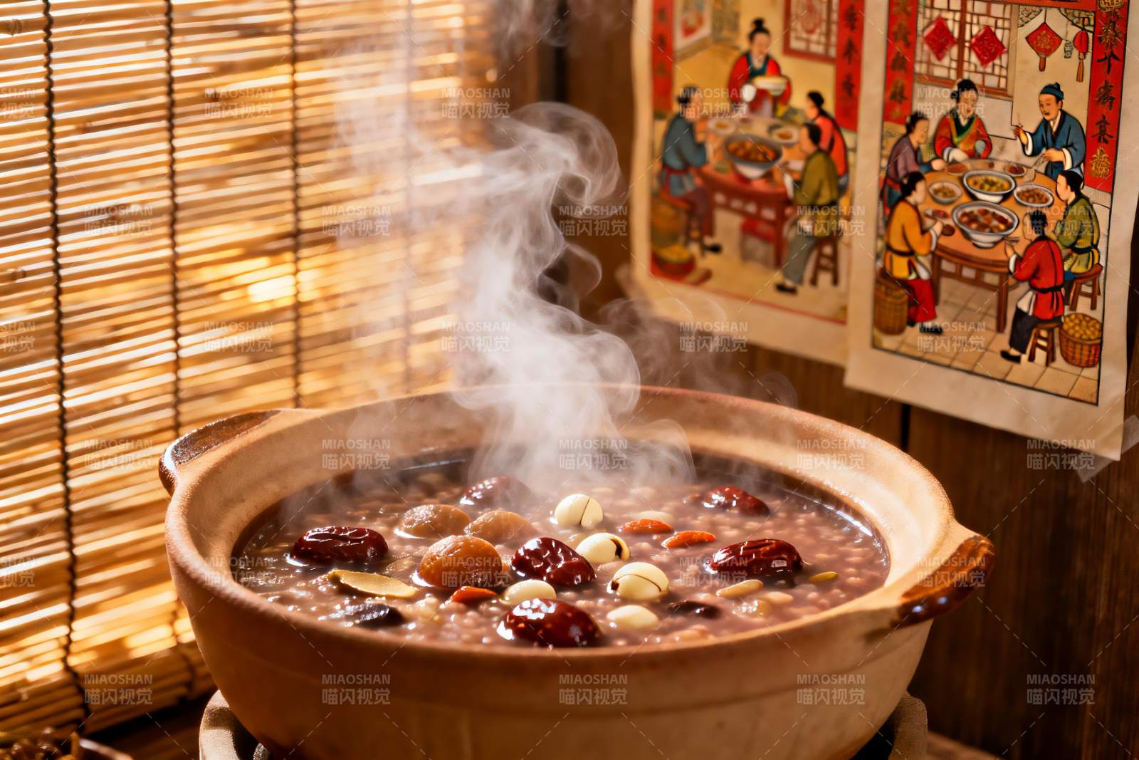 热气腾腾的中式养生粥图片