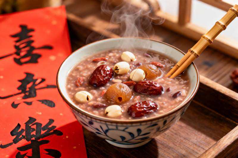 热气腾腾的八宝粥图片