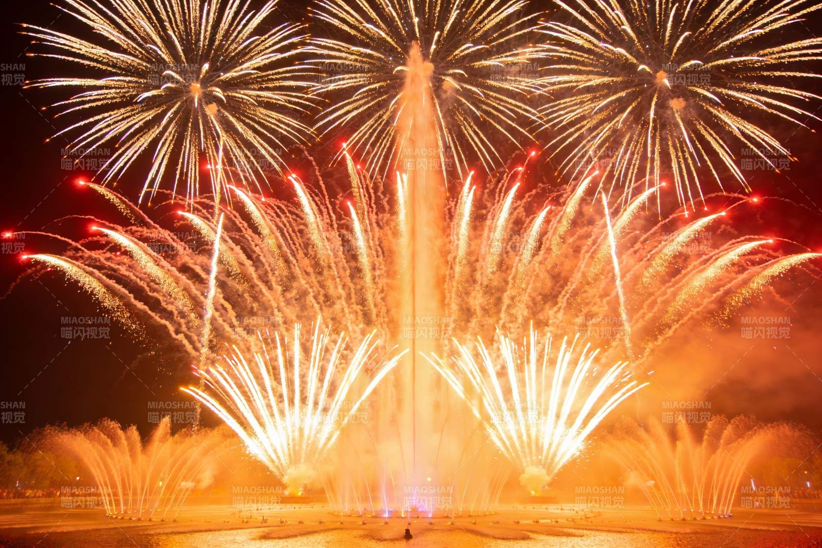 夜空烟花绽放绚丽景象图片