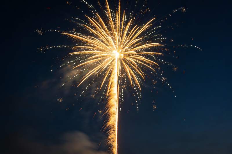 夜空烟花绽放绚丽瞬间图片