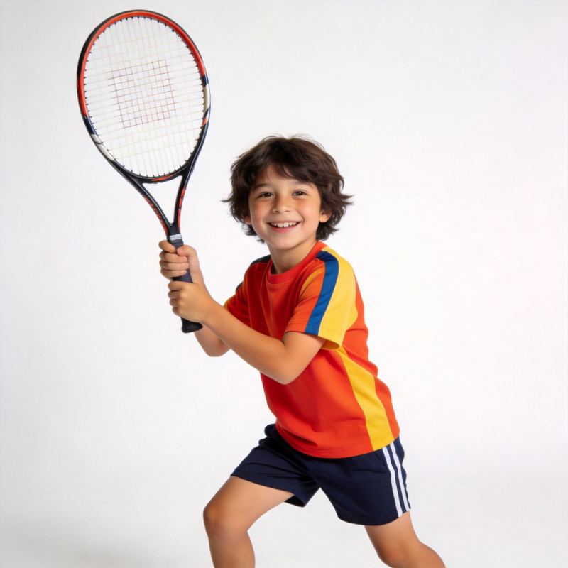 小球员挥拍微笑图片