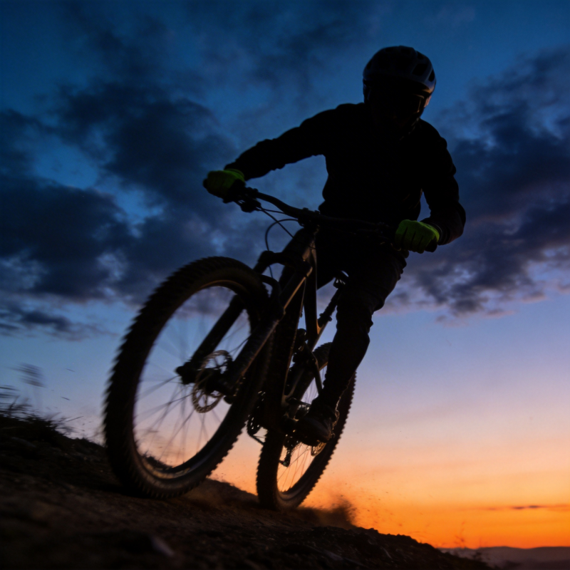 暮色骑行图片