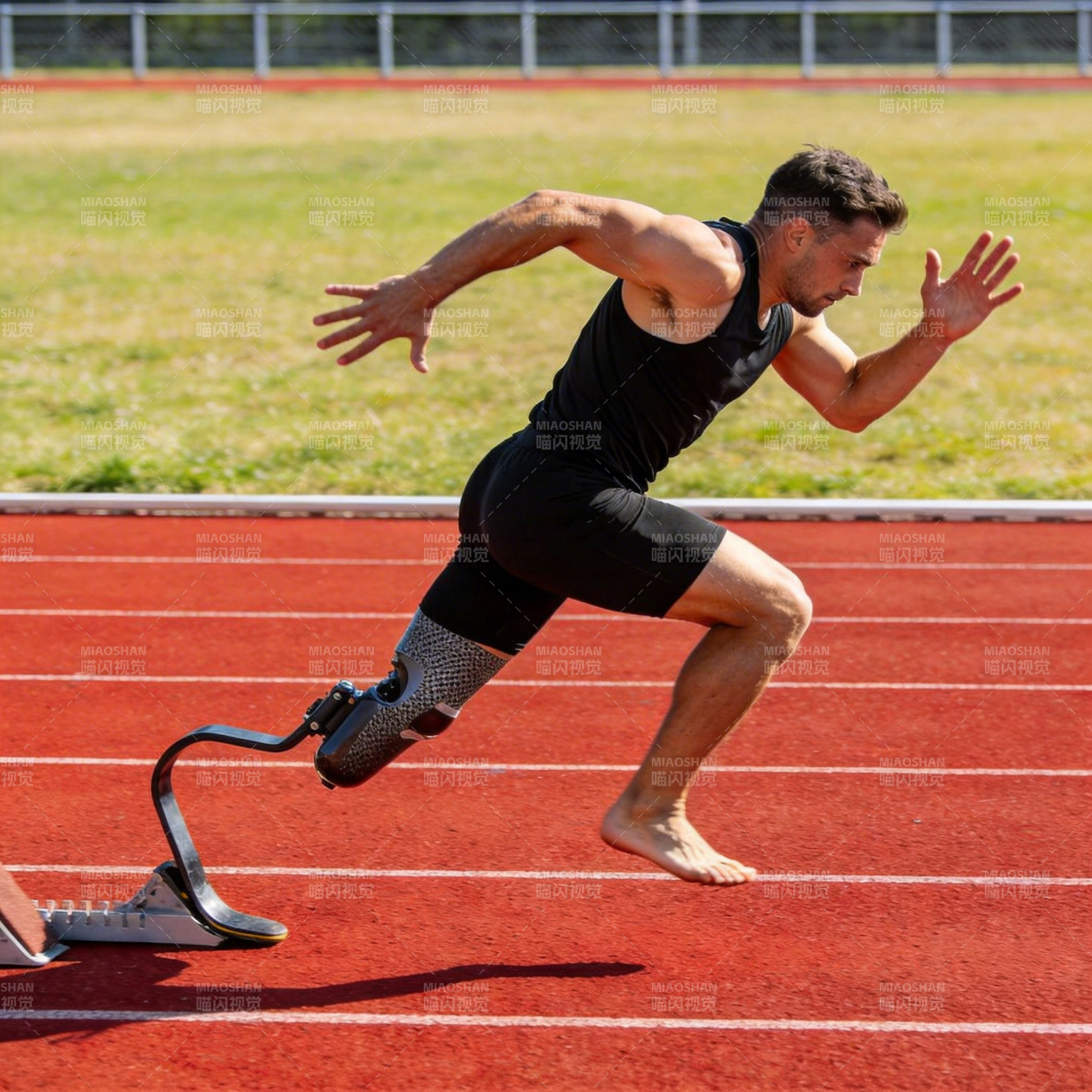 残奥健儿冲刺瞬间图片