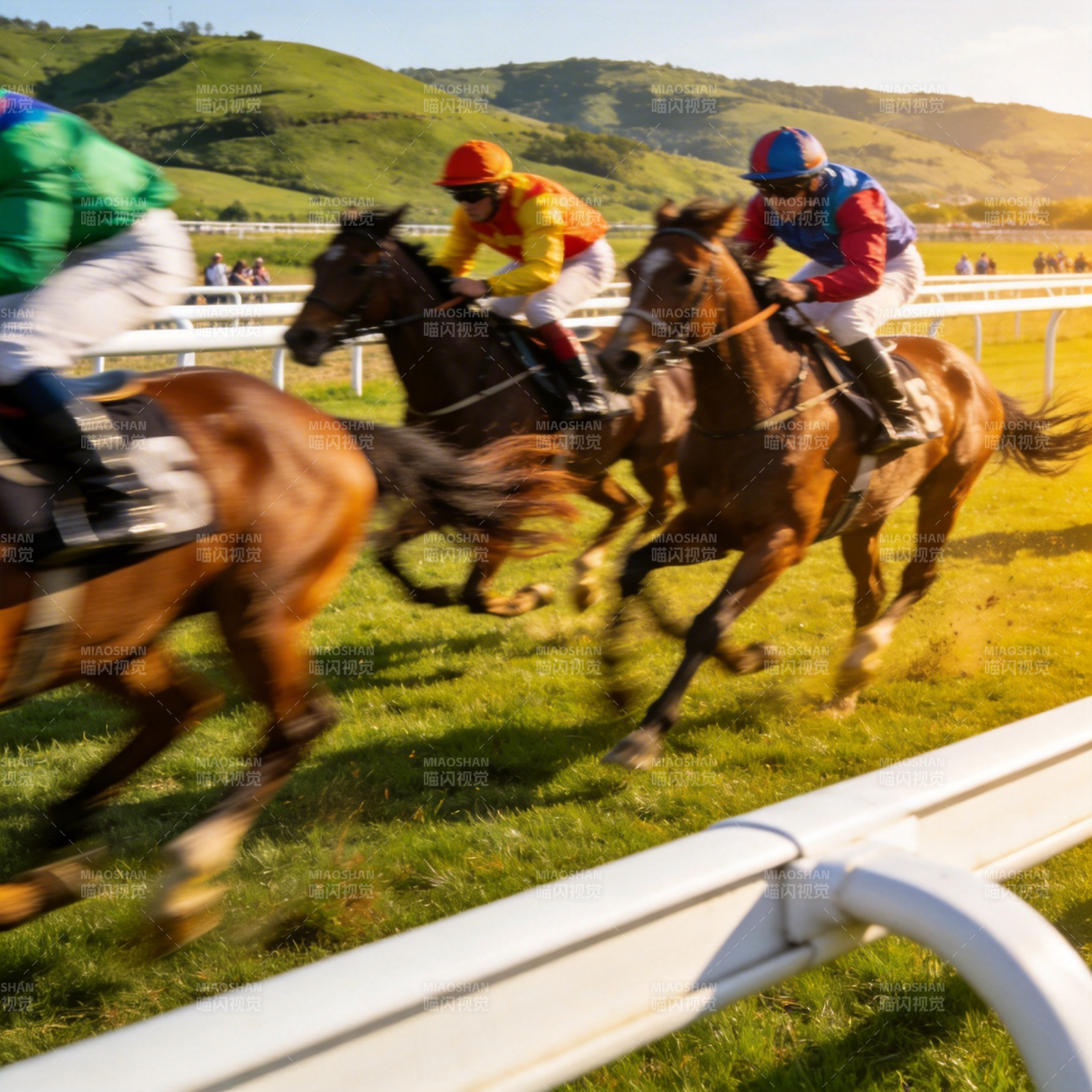 赛马奔腾争先图片