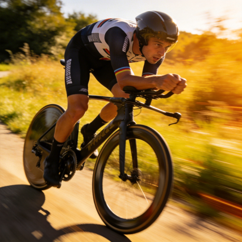 疾驰的骑行者图片