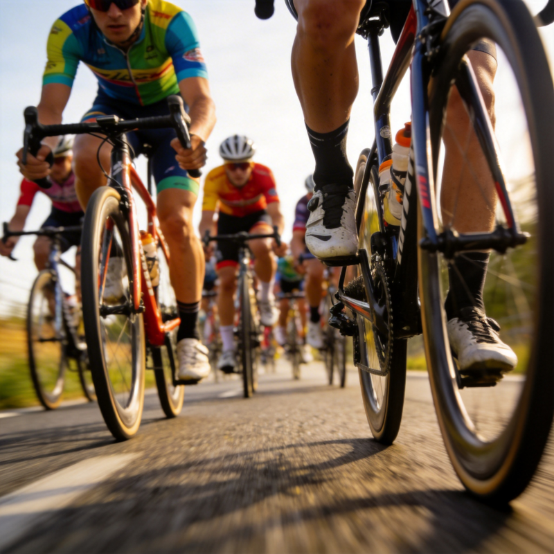 骑行竞速瞬间图片