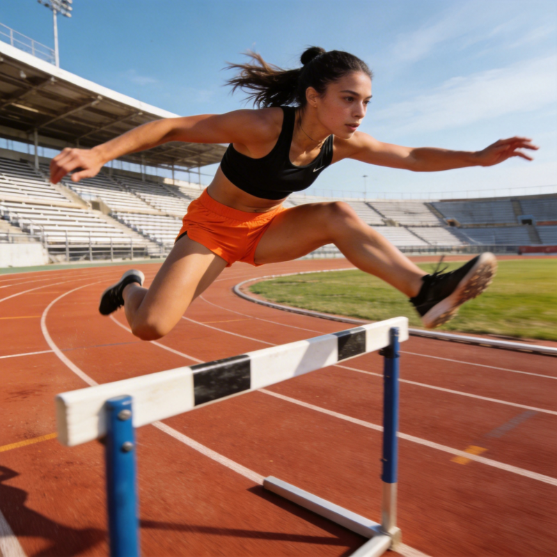 跨栏冲刺瞬间图片