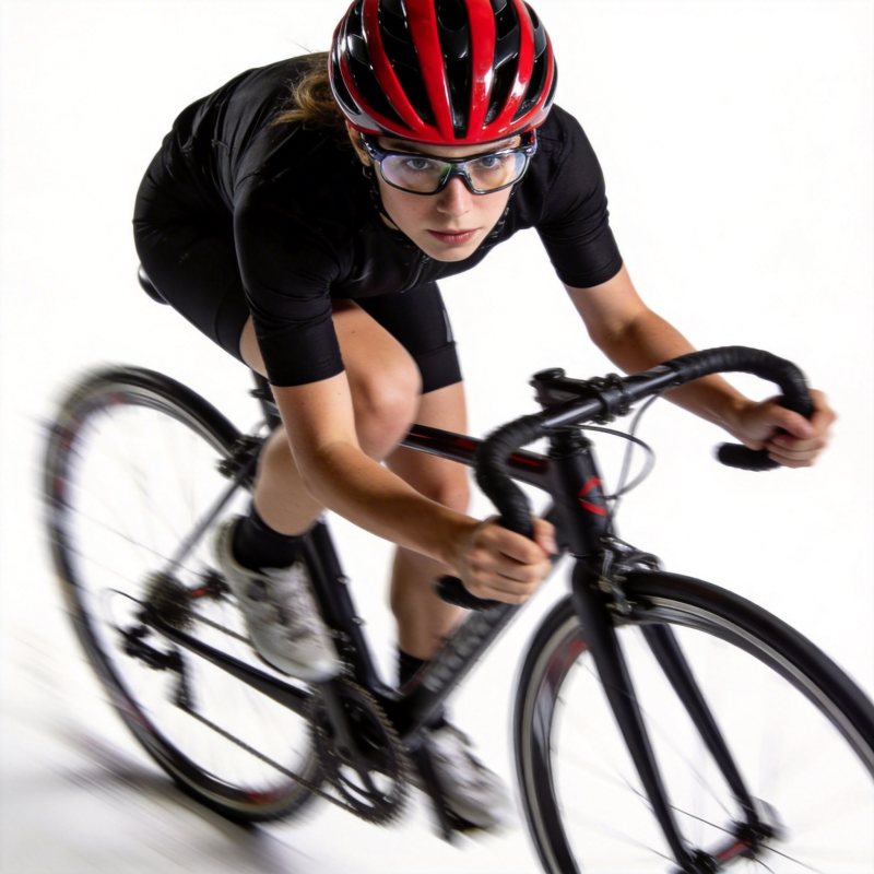 骑行者疾驰瞬间图片