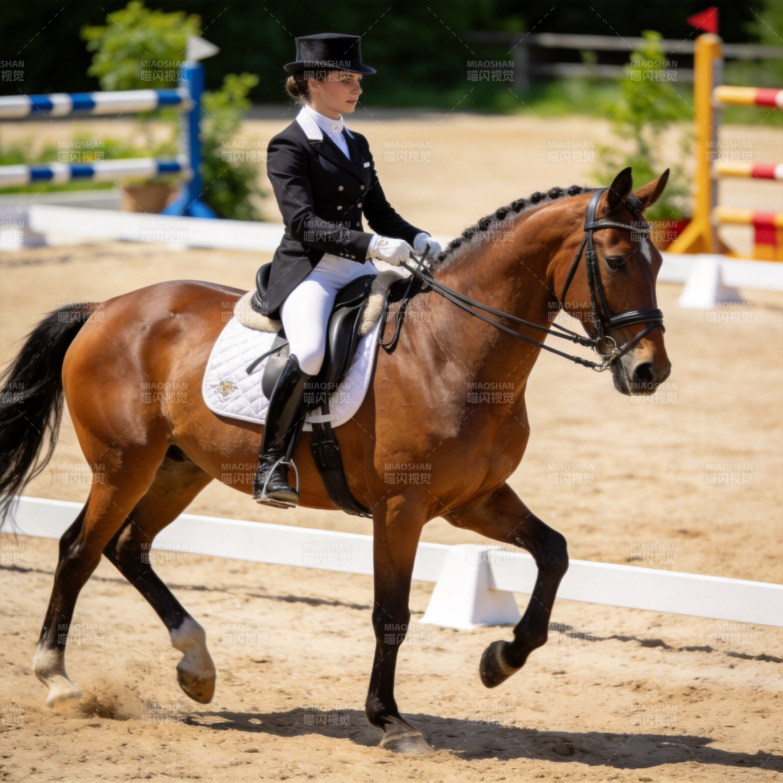 优雅骑术表演图片