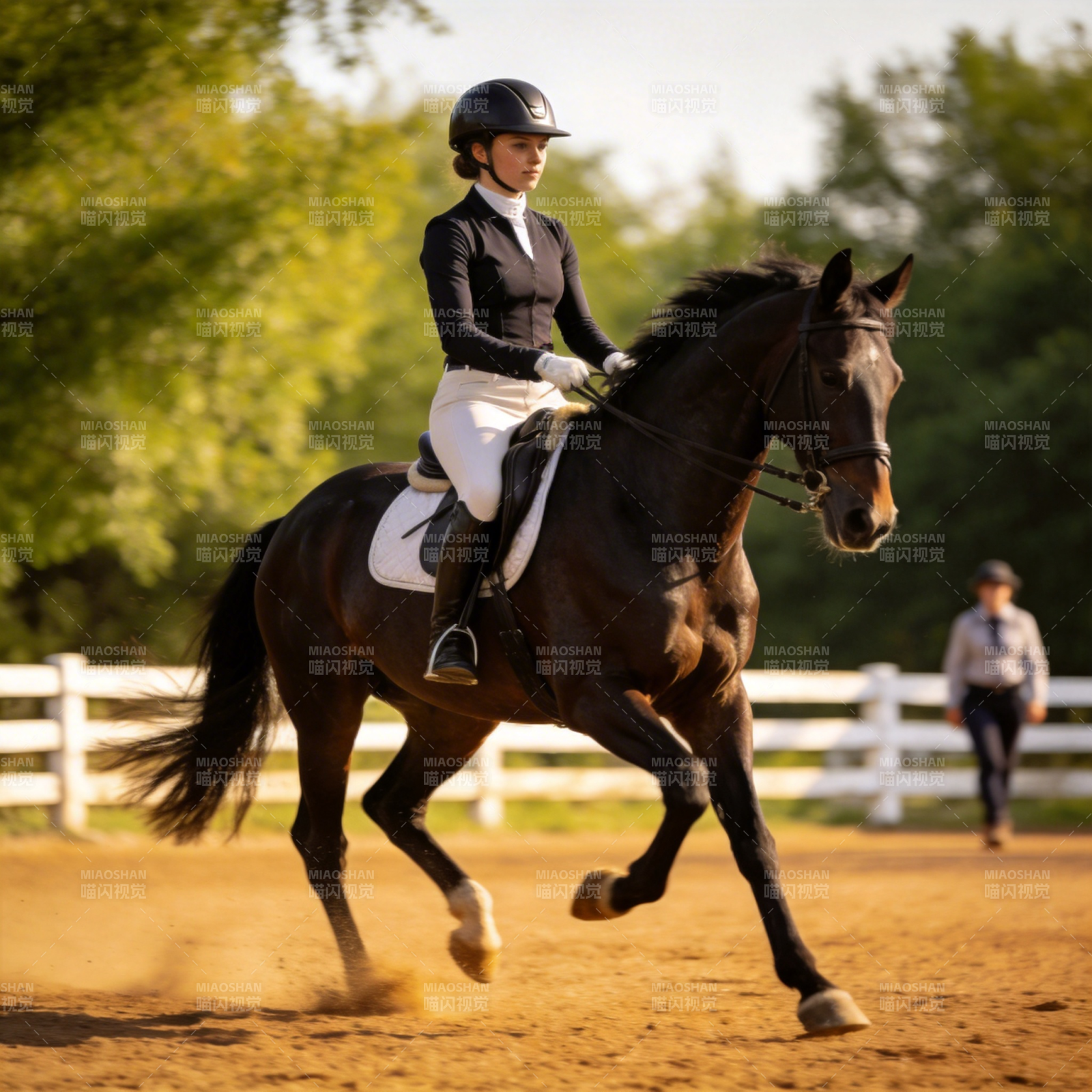 骑手驰骋赛场图片