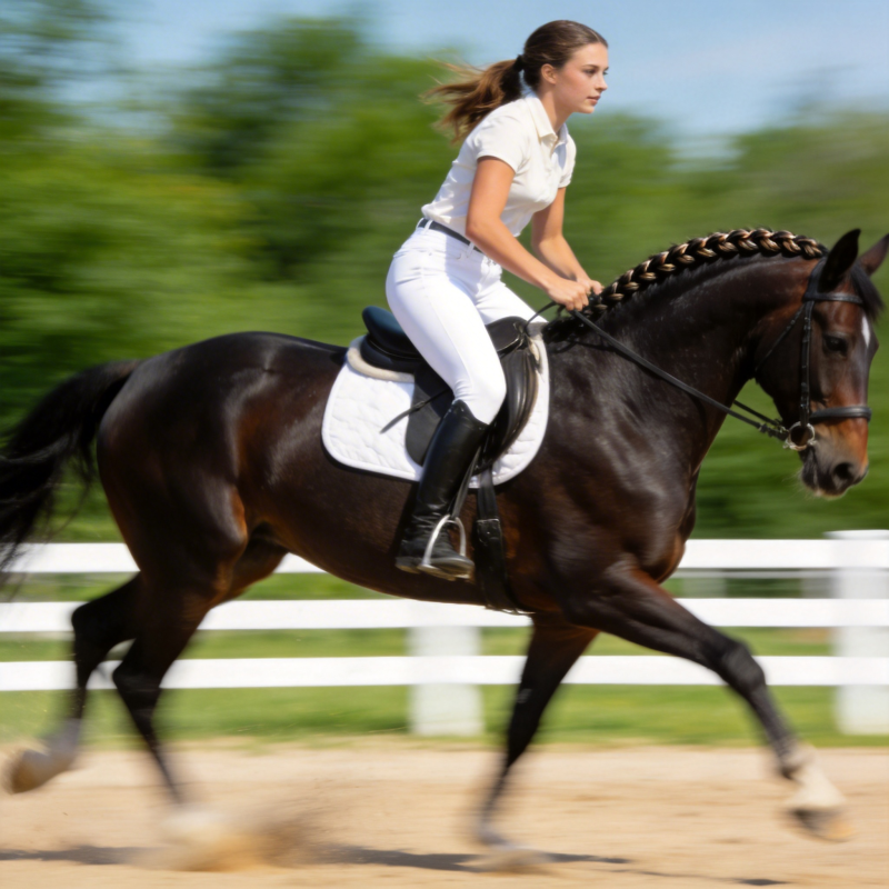 骑手驰骋赛场图片