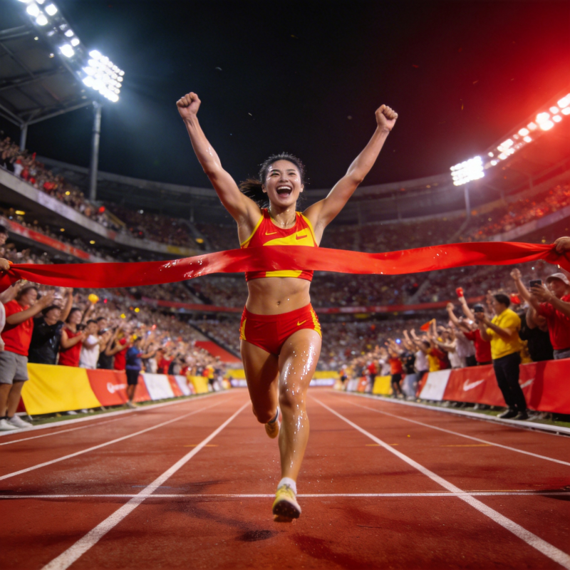 冲刺夺冠瞬间图片