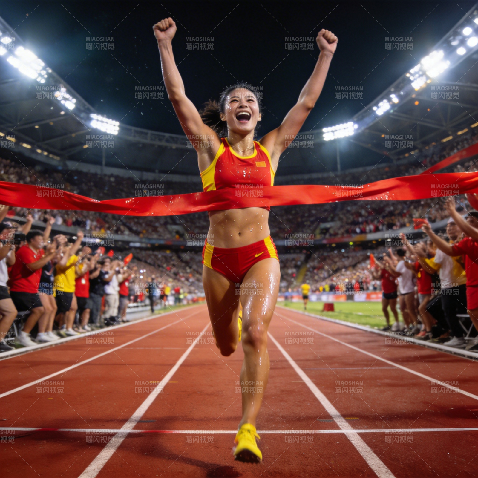 冲刺夺冠瞬间图片