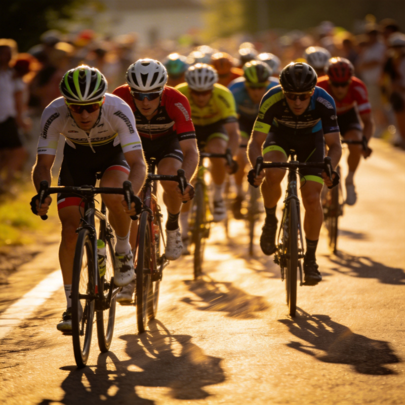 骑行竞速瞬间图片