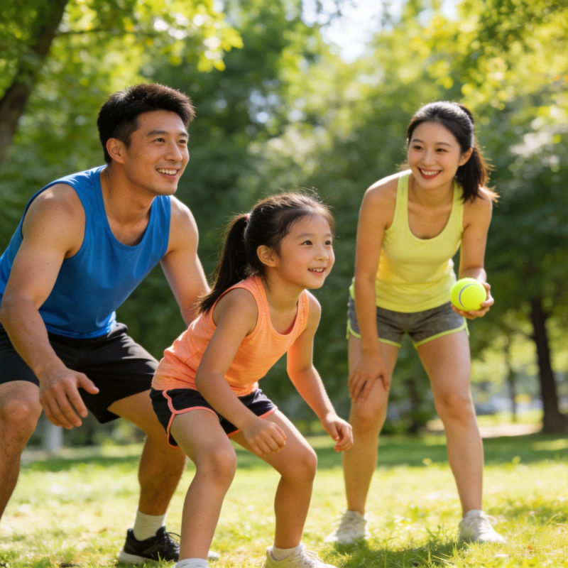 家庭户外运动时光图片