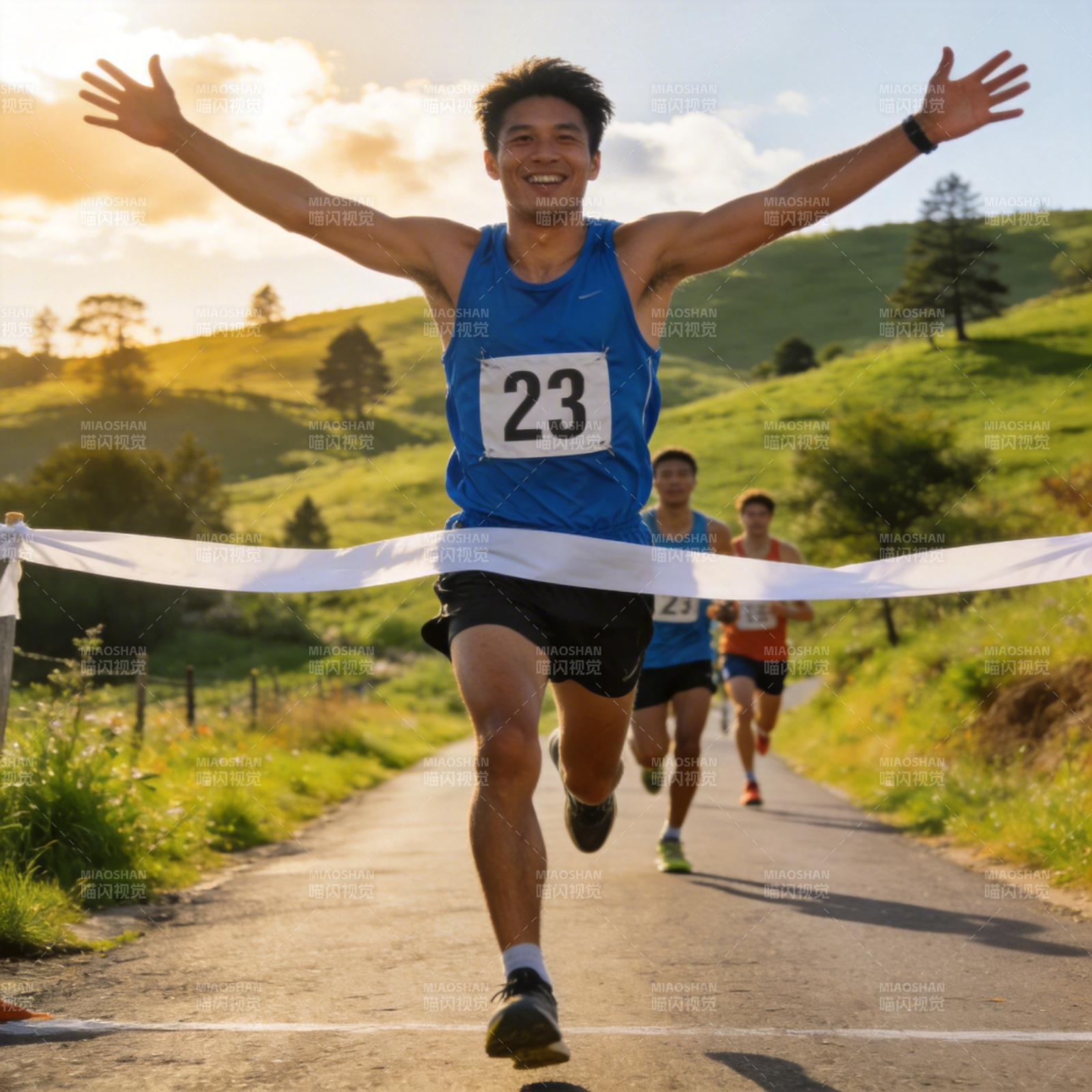 冲线瞬间 胜利在望图片