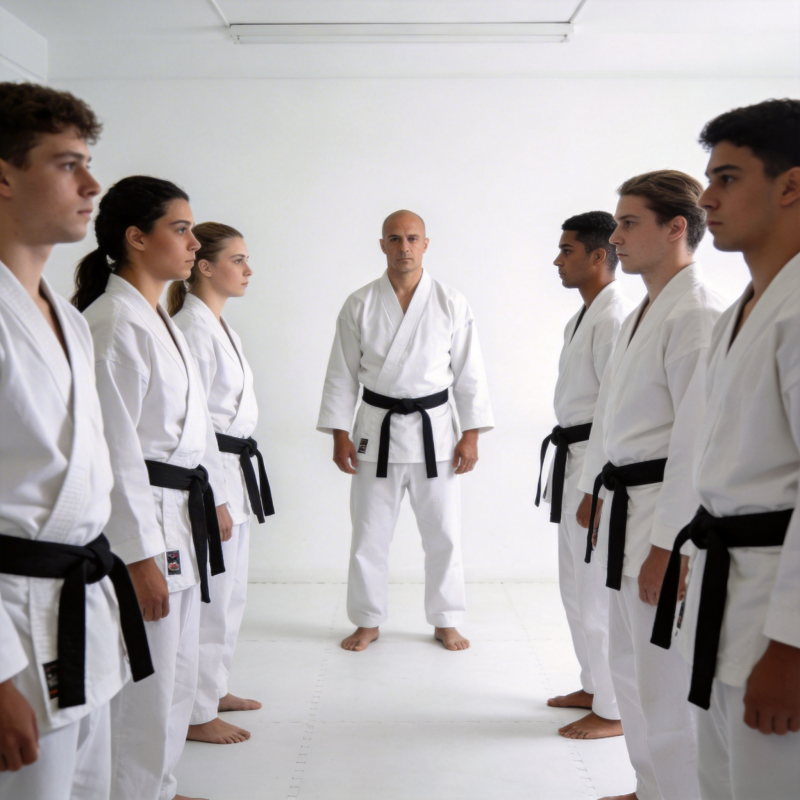 空手道训练现场图片