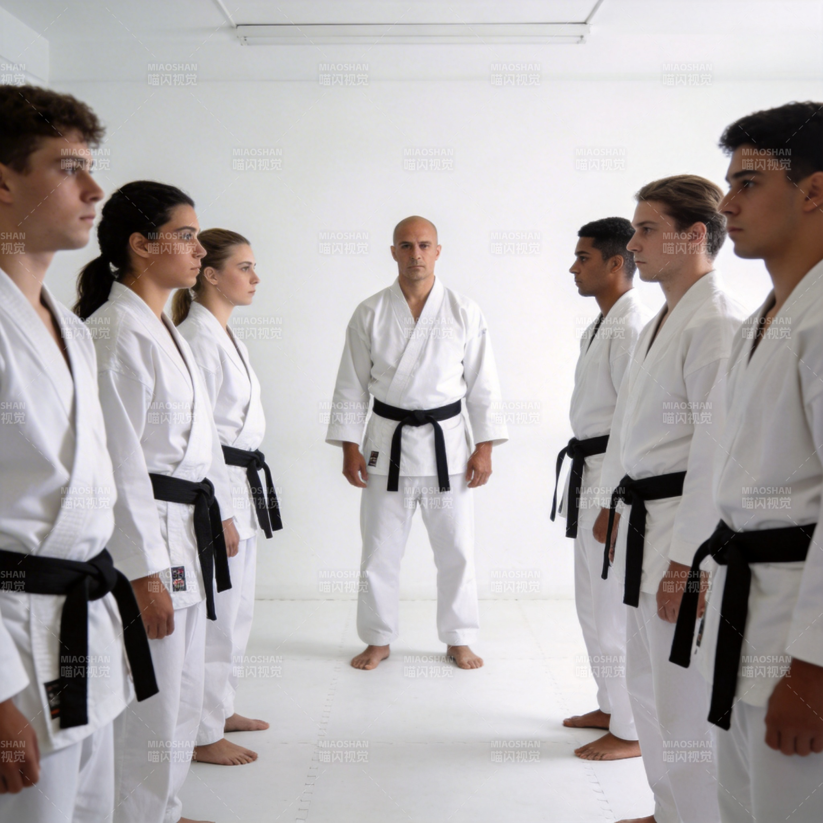 空手道训练现场图片