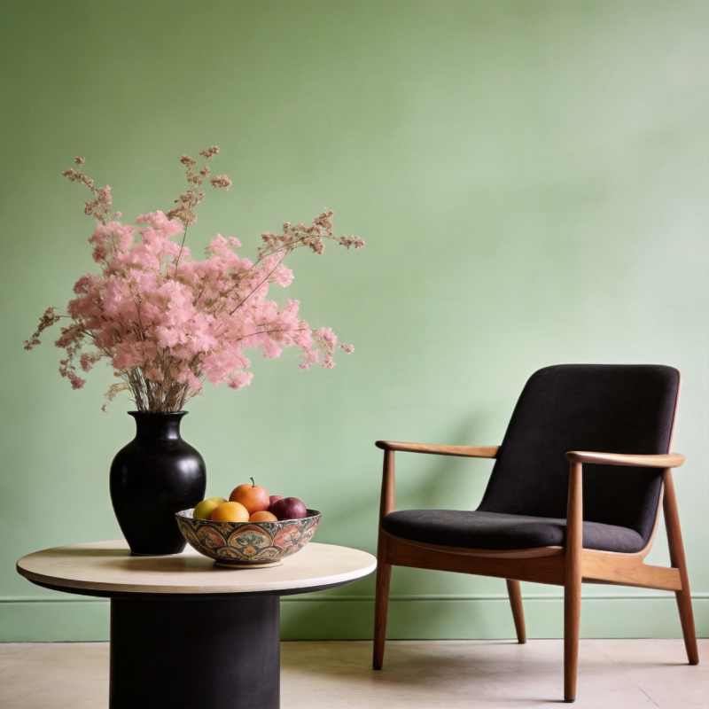 绿墙旁的静谧角落图片