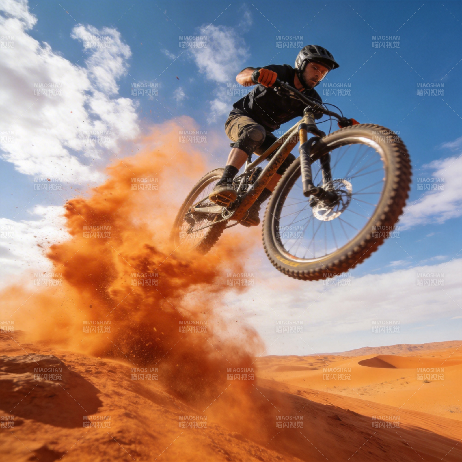 沙漠飞驰 尘土飞扬图片