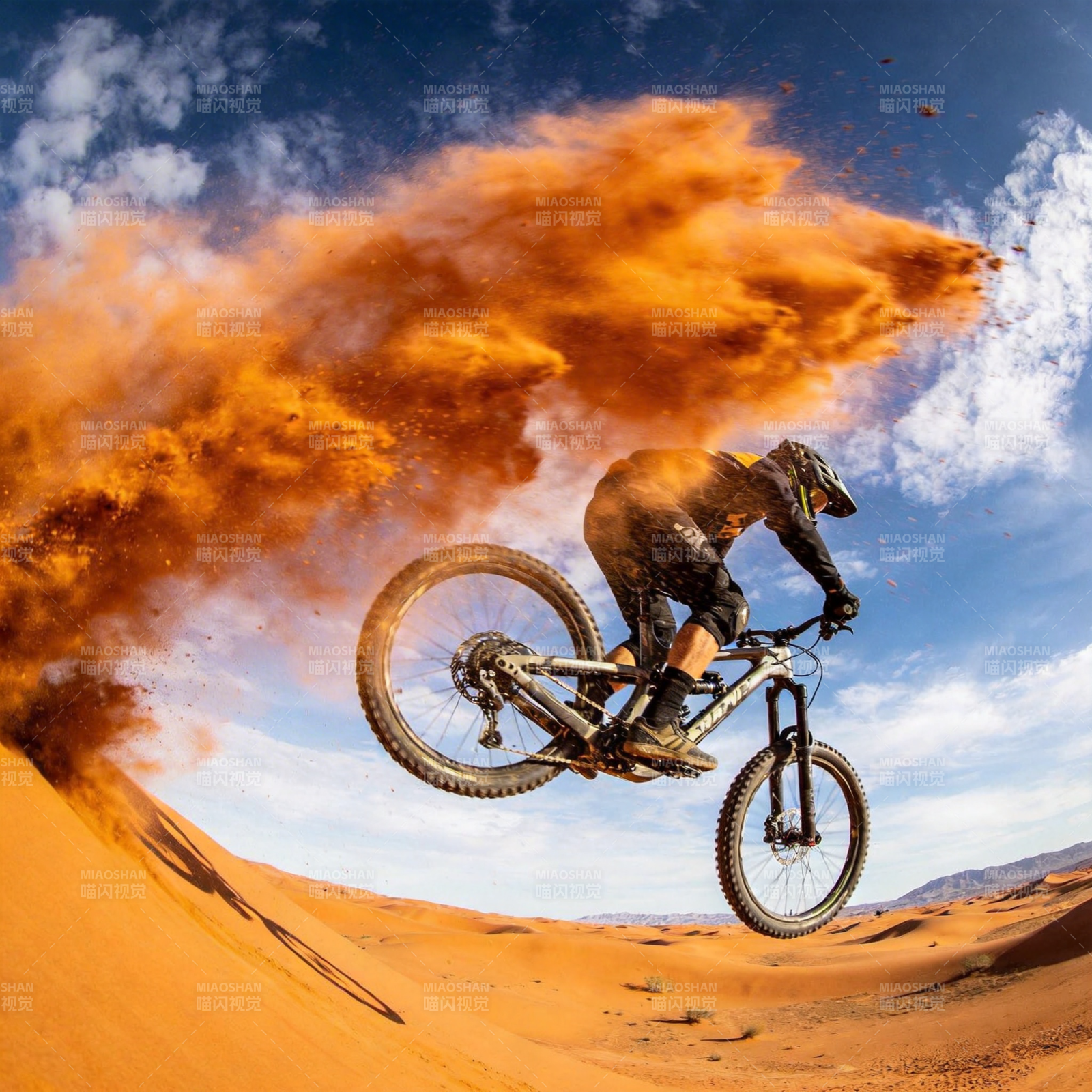 沙漠飞驰 尘土飞扬图片