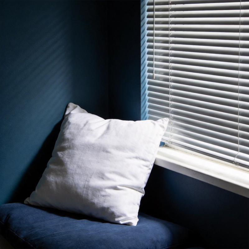 窗边白枕静谧时光图片