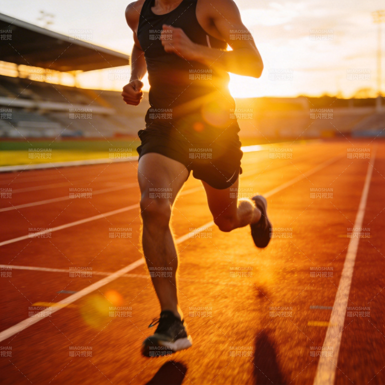 奔跑的剪影图片
