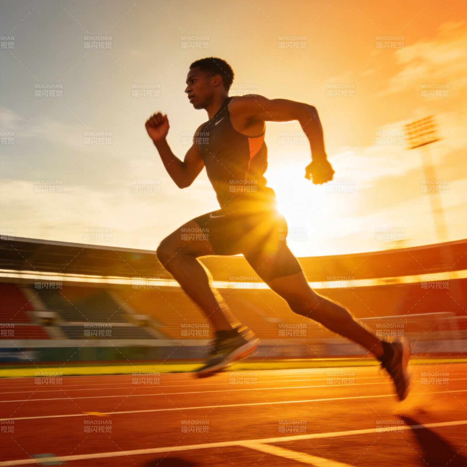 赛道上的奔跑者图片