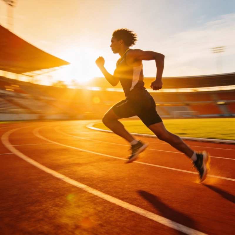 赛道上的奔跑者图片