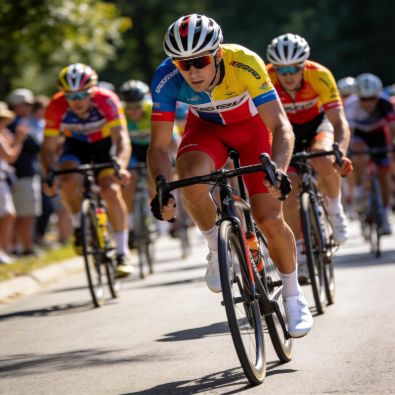 自行车赛激烈竞速图片