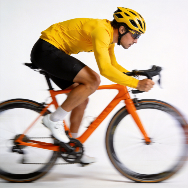 骑行者疾驰瞬间图片