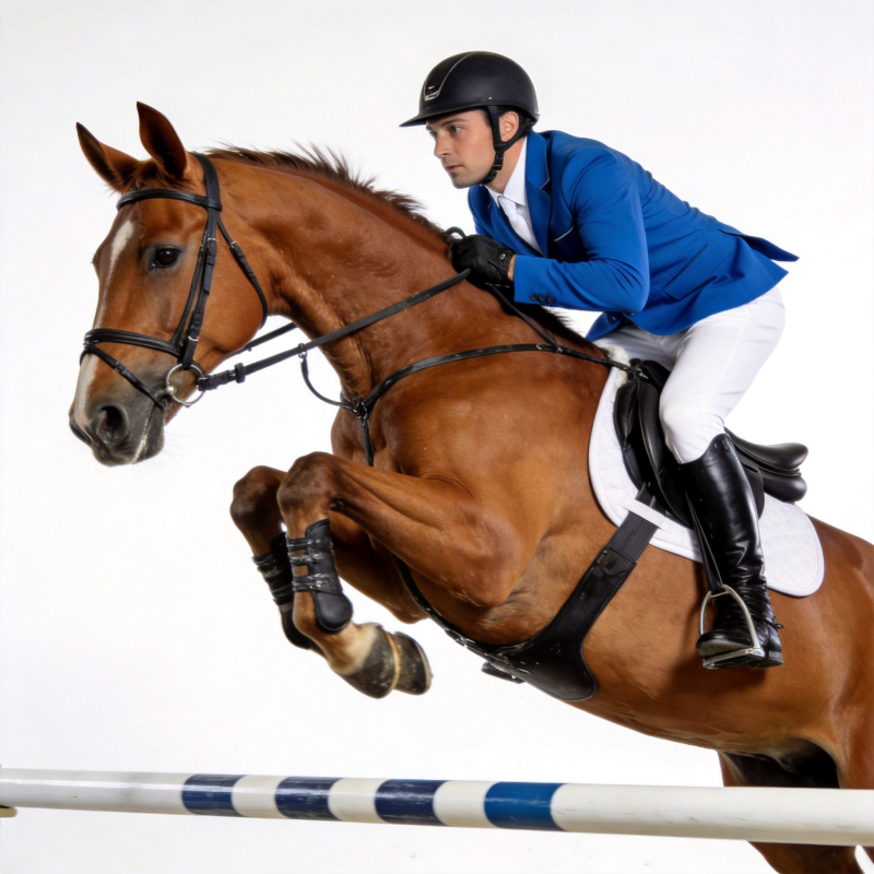 骏马飞跃障碍图片