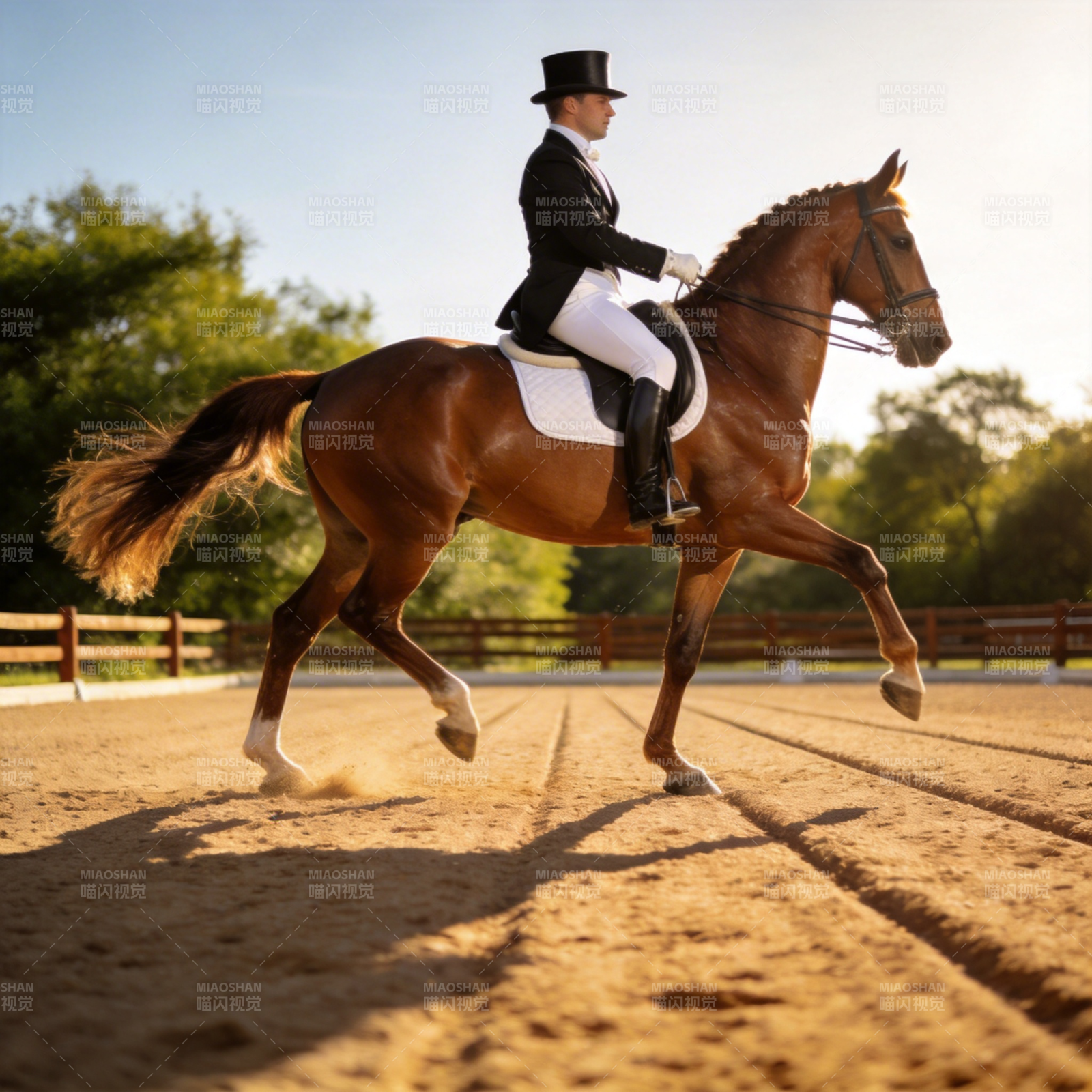 优雅骑术表演图片