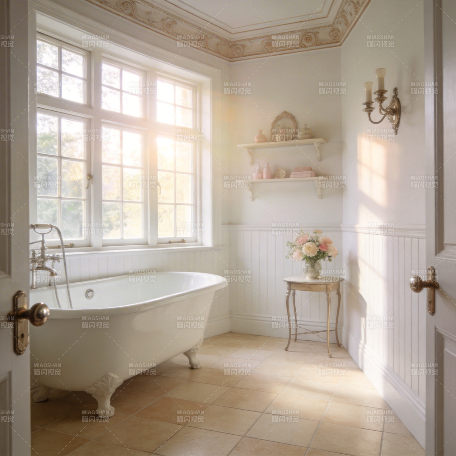 典雅浴室 阳光满溢图片