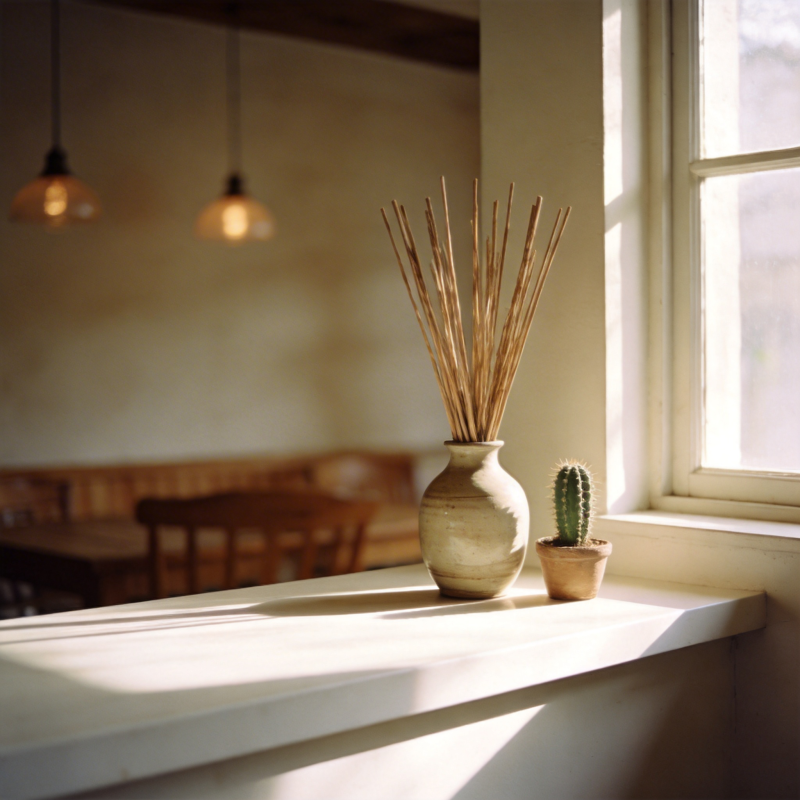 窗台静物 光影相伴图片