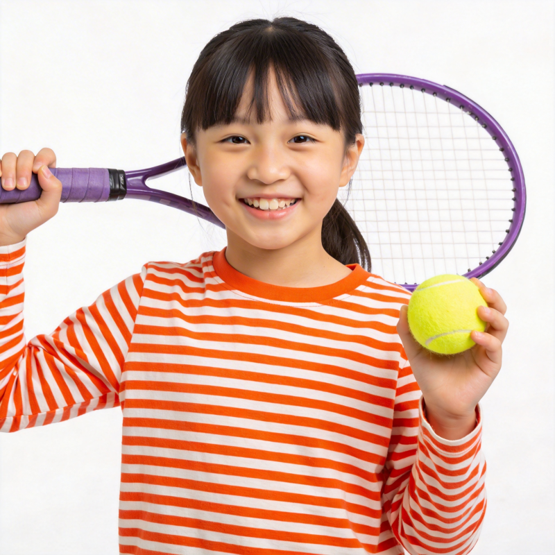 小女孩打网球图片