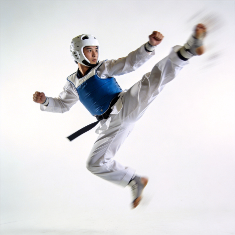 跆拳道高踢瞬间图片