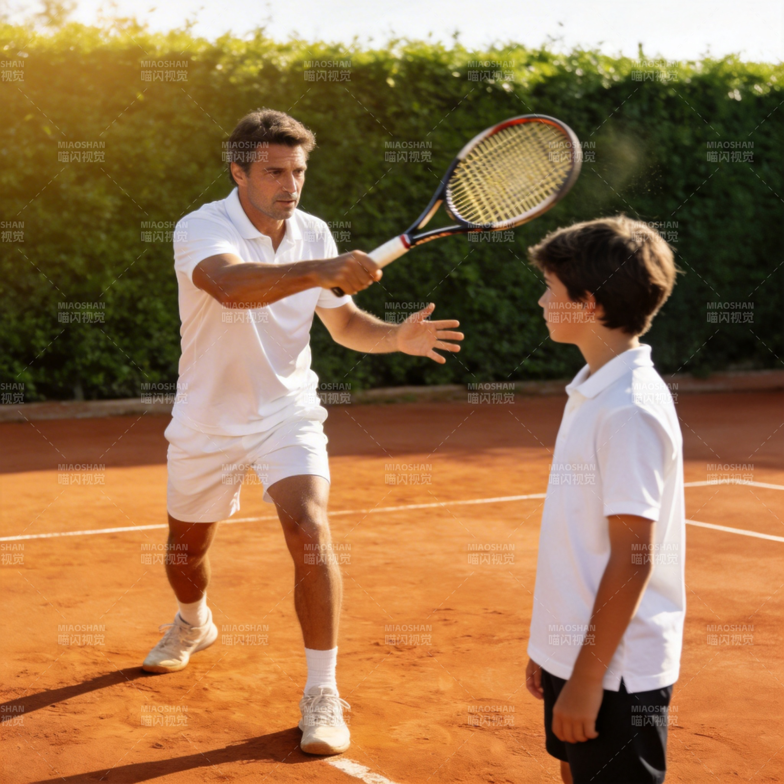 网球教学时刻图片