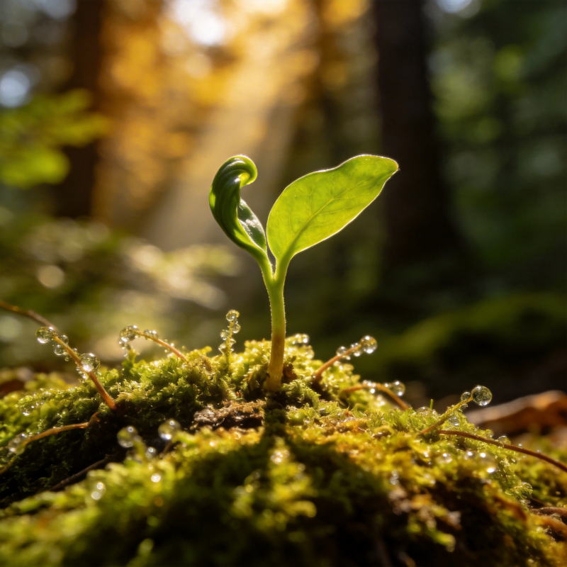 新芽破土 生机盎然图片