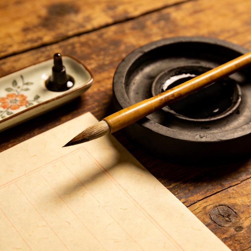 笔墨纸砚静谧时光图片