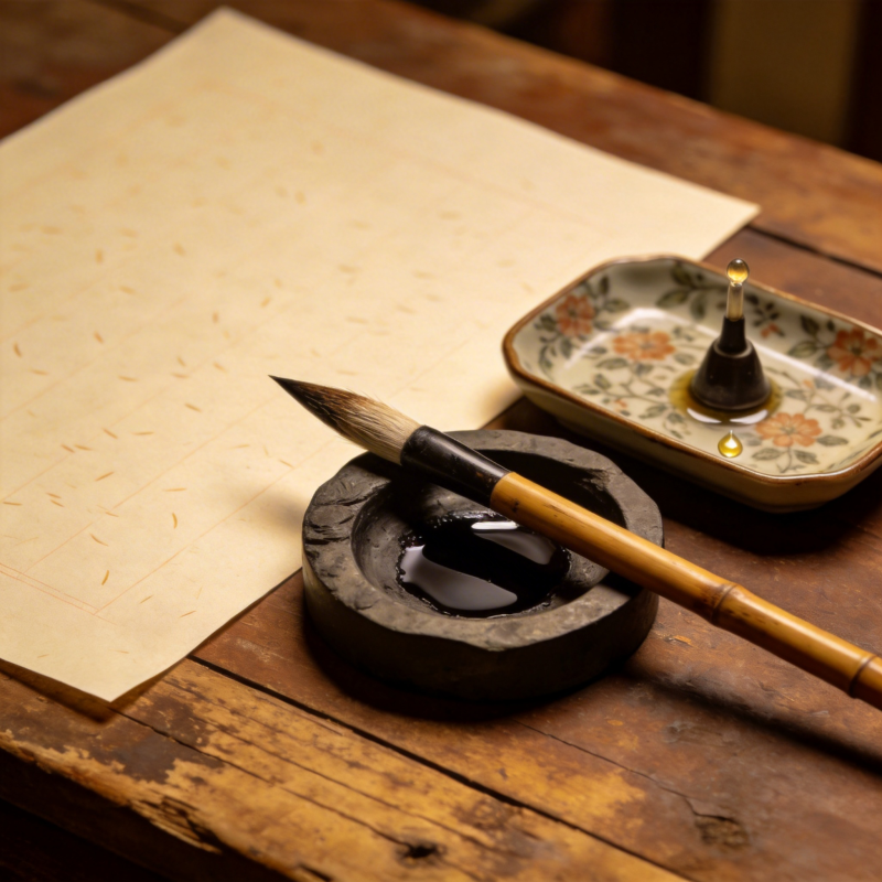 文房四宝静谧时光图片