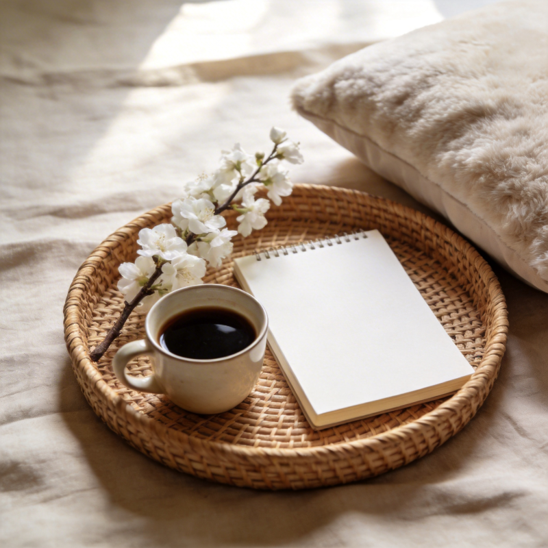 静谧时光 咖啡与花图片