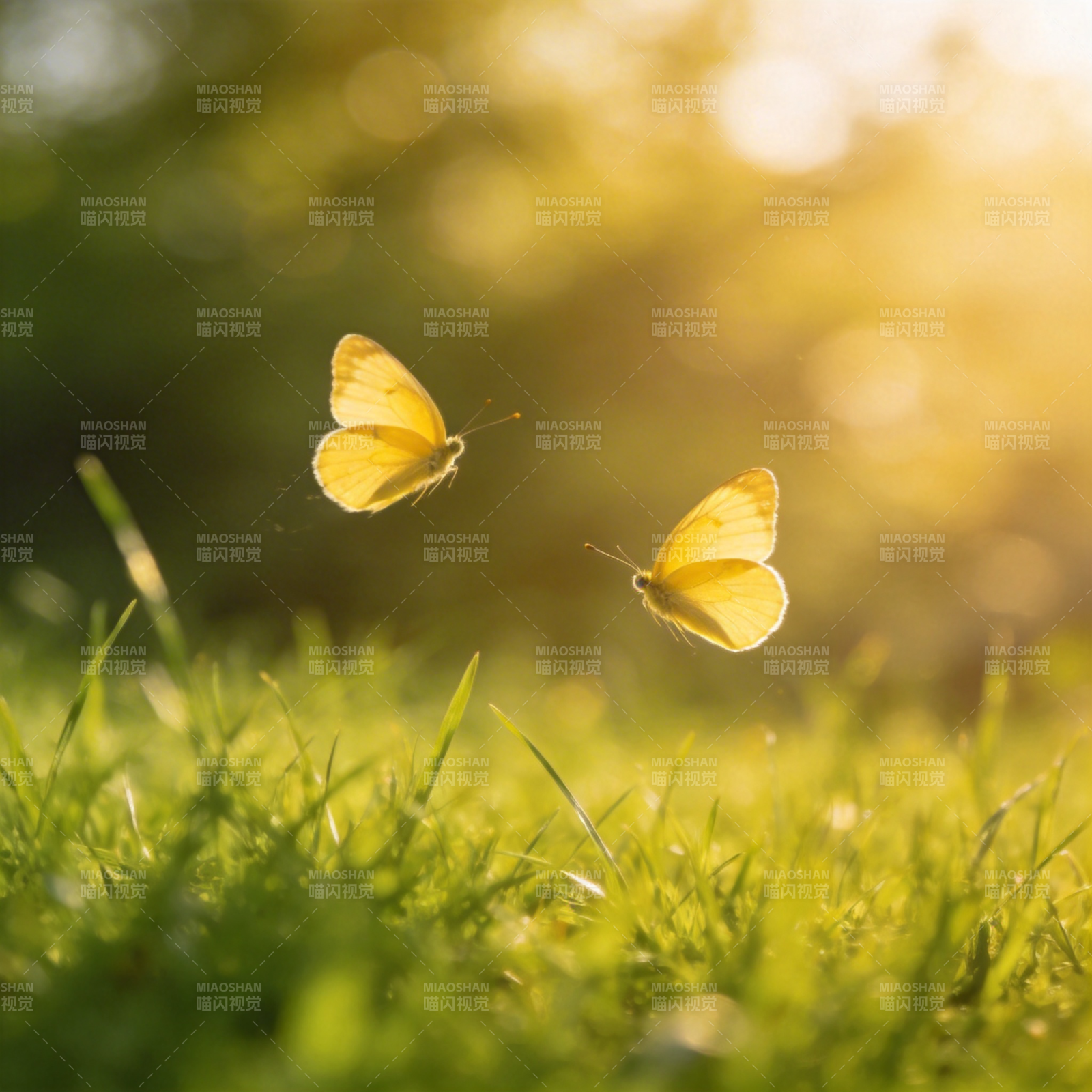 黄蝶舞草间图片
