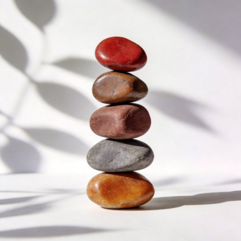 石叠光影静谧图片