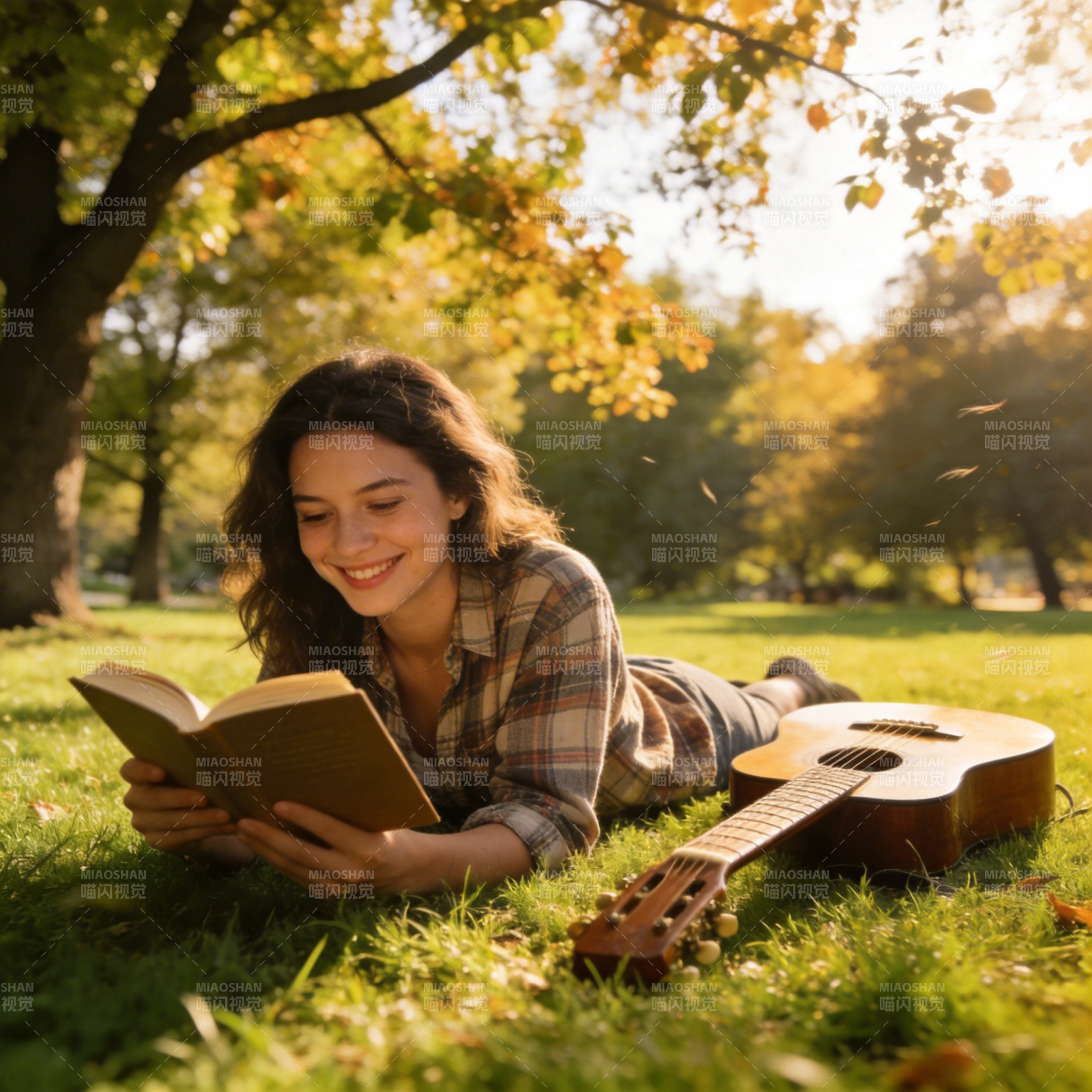 秋日阅读时光图片