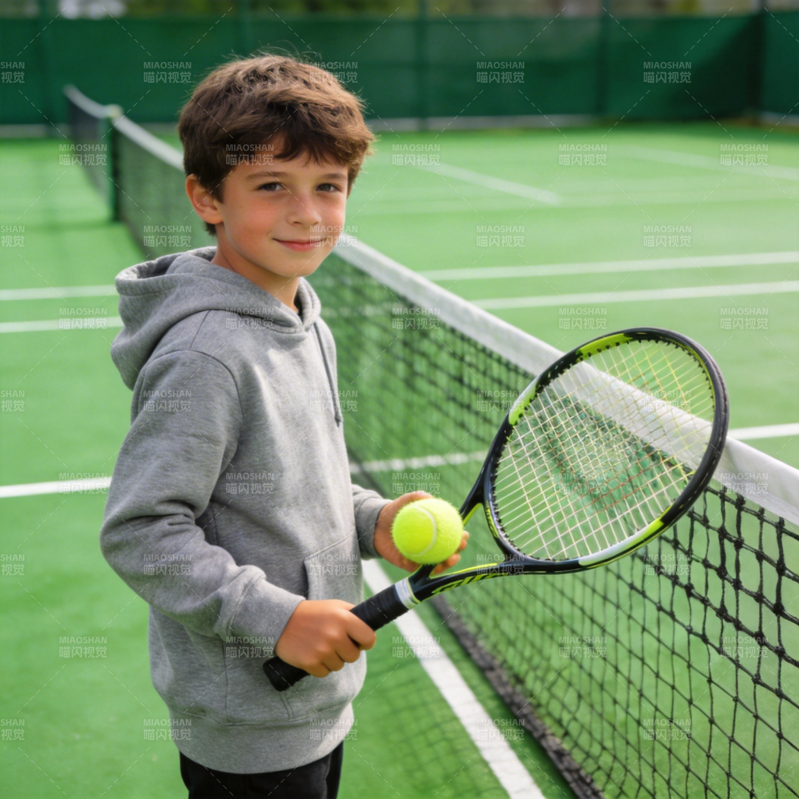 少年网球初体验图片