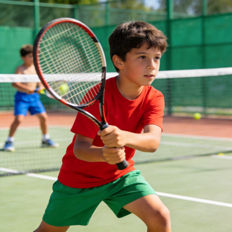 少年网球对决图片